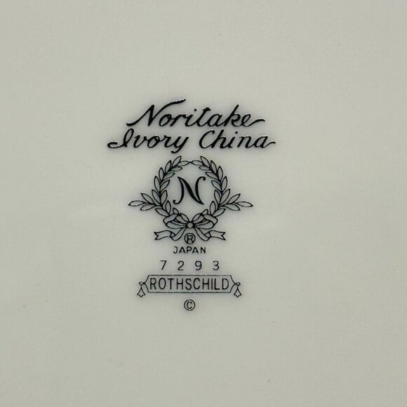 Noritake Ivory China Rothschild 7293 Plates Set Of 3 Floral Design Mint - Picture 5 of 8